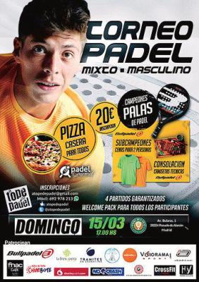 poster del torneo TORNEO DE PADEL MIXTO - MASCULINO