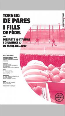 poster del torneo TORNEIG DE PARES i FILLS