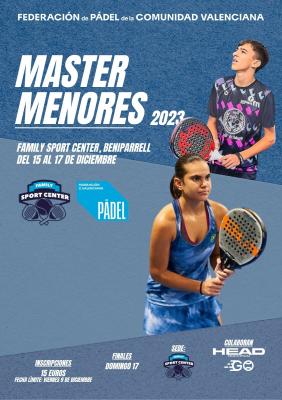 poster torneo MÁSTER MENORES FPCV 2023