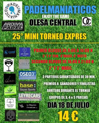 poster del torneo 25º MINI TORNEO EXPRESS PADELMANIATICOS