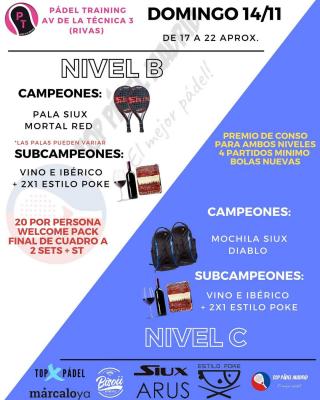 poster del torneo TORNEO TOP PADEL MADRID