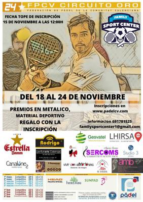 poster del torneo TORNEO DE PADEL - CIRCUITO ORO