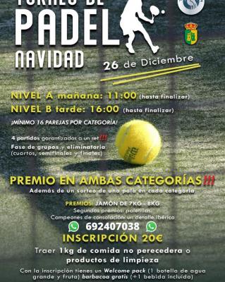 poster del torneo TORNEO DE PADEL DE NAVIDAD