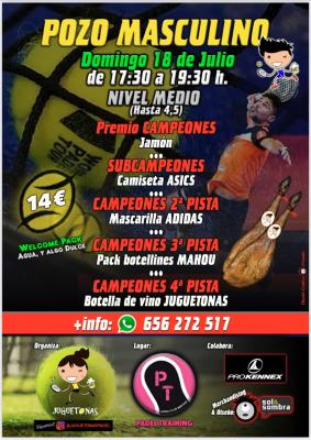 poster del torneo POZO JAMONERO JUGUETONES - MASC NIVEL MEDIO - 18 JULIO