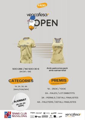 poster del torneo OPEN VENCAFESA 2025