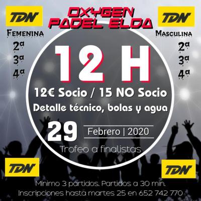 poster del torneo TORNEO 12 HORAS