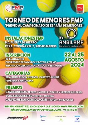 poster del torneo TORNEO DE MENORES FMP PREVIO - CAMPEONATO DE ESPAÑA