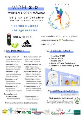 poster del torneo WOMEN´S OPEN MALAGA 2.0