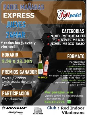 poster del torneo MAÑANAS DE PÁDEL - ROBIN Y FINALES X NIVELES