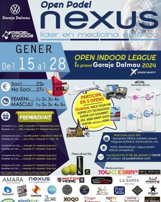 poster torneo OPEN CLINICA NEXUS - OPEN INDOOR LEAGUE 2024