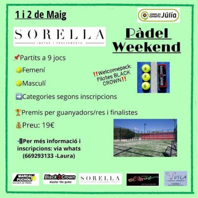 poster torneo SORELLA PÀDEL WEEKEND