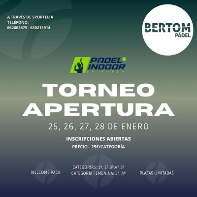 poster torneo TORNEO INAUGURACIÓN PADEL INDOOR SA POBLA