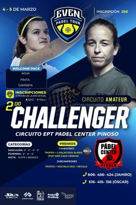 poster torneo 2DO CHALLENGER EPT PÁDEL CENTER PINOSO