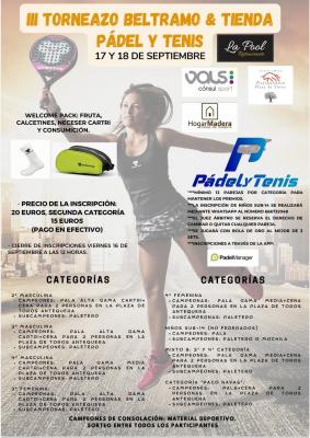 poster del torneo BELTRAMO & TENIS Y PADEL.COM