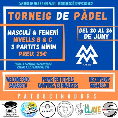 poster torneo INAUGURACIÓ MM.PADEL CABRERA DE MAR