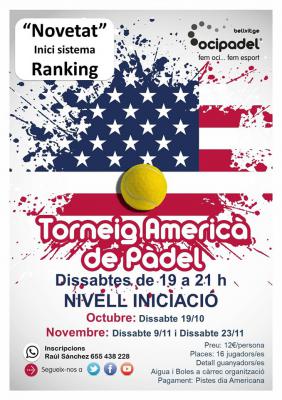 poster del torneo TORNEIG AMERICÁ DE PADEL