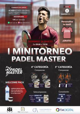 poster torneo I MINITORNEO PADEL MASTER