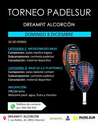 poster del torneo TORNEO PADELSUR CATEGORIAS C: MEDIO/MEDIO-BAJO Y D: BAJO