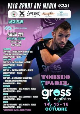 poster del torneo TORNEO DE PÁDEL GROSS DENTISTAS