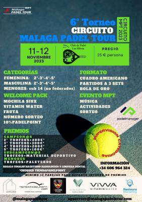 poster del torneo LOS OLIVOS - CIRCUITO MALAGA PADEL TOUR