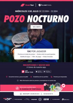 poster del torneo POZO NOCTURNO PLANET PADEL INDOOR