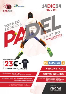 poster del torneo REDCUP TORNEO EXPRESS SOLIDARIO BALDIRI ALEU SANT BOI 14 DIC