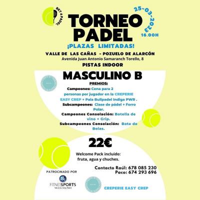 poster del torneo VI TORNEO BET4PADEL MASCULINO B INDOOR