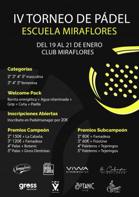 poster del torneo IV TORNEO ESCUELA MIRAFLORES