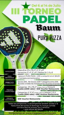 poster torneo III TORNEO BAUM PURA PIZZA