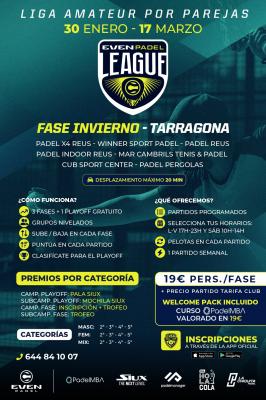 poster torneo EVEN PADEL LEAGUE TARRAGONA