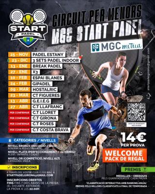 poster torneo CIRCUIT PER MENORS MGC START PADEL