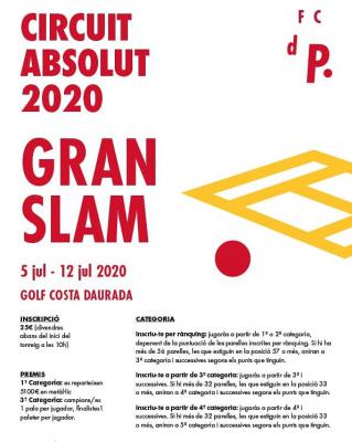 poster del torneo CIRCUIT ABSOLUT DE PADEL 2020 - GRAN SLAM