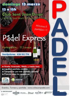 poster del torneo 2 PLAZAS LIBRES - EXPRESS COLISEUM PUNTO DE ORO