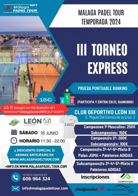 poster torneo III TORNEO EXPRESS LEON XIII