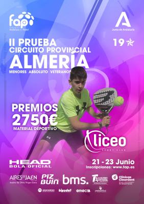 poster torneo II PRUEBA CIRCUITO PROVINCIAL ALMERÍA ABSOLUTO 1000