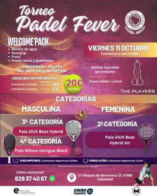 poster del torneo NOCTURNO PADEL FEVER - CAT. MASCULINAS Y FEMENINA