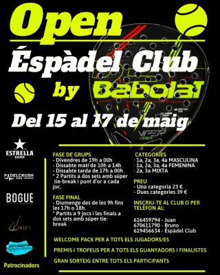 poster del torneo OPEN ESPADEL CLUB BY BABOLAT