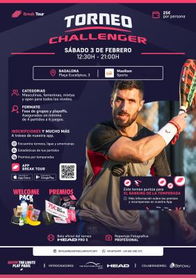 poster del torneo TORNEO CHALLENGER MAS RAM SPORTS BY BREAK TOUR