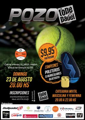 poster del torneo POZO A TOPE DE PADEL