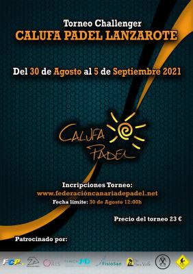 poster del torneo CHALLENGER NACIONAL CALUFA PADEL