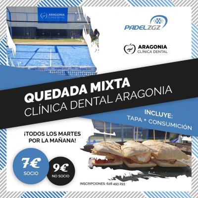 poster del torneo QUEDADAS MIXTAS CLÍNICA DENTAL ARAGONIA