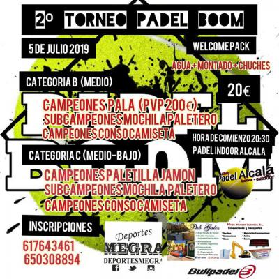 poster del torneo 2º TORNEO PADEL BOOM