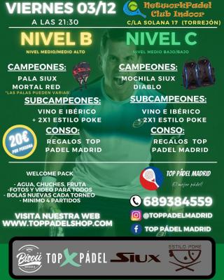 poster del torneo TORNEO TOP PADEL MADRID