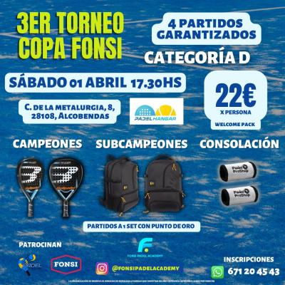 poster del torneo 3ER TORNEO COPA FONSI CATEGORÍA D