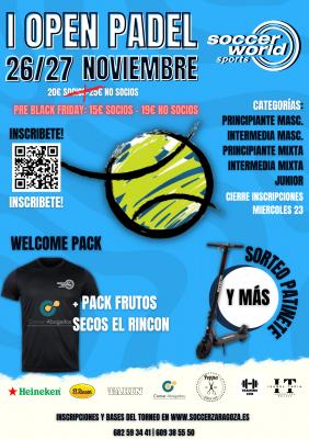 poster torneo I OPEN PADEL