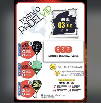 poster del torneo TORNEO PADELVIP