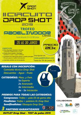 poster del torneo II CIRCUITO DROP SHOT 2019