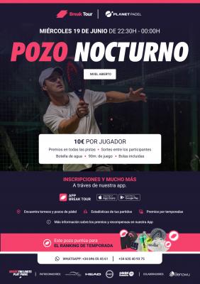 poster del torneo POZO NOCTURNO PLANET PADEL INDOOR