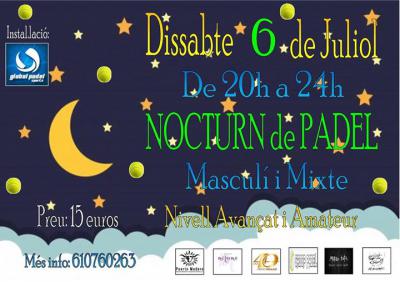 poster del torneo NOCTURN DE PADEL