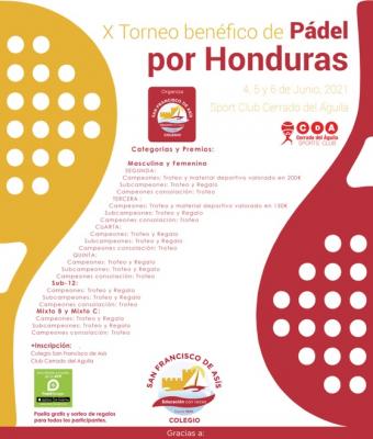 poster del torneo XI TORNEO BENÉFICO DE PÁDEL POR HONDURAS